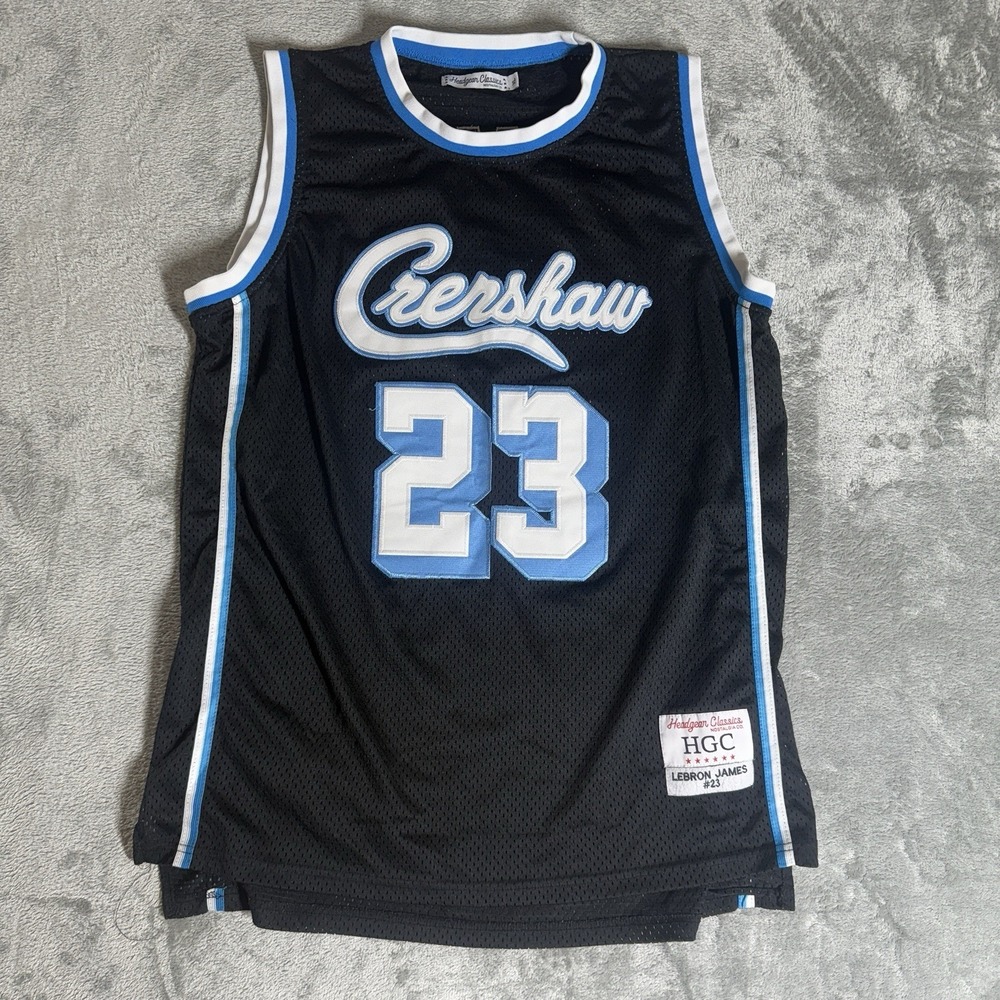 Headgear Classics Mens Black Crenshaw LeBron James‎ #23 Basketball Jersey Sz XL